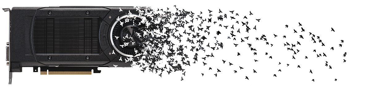 GPU melting into a flock of birds