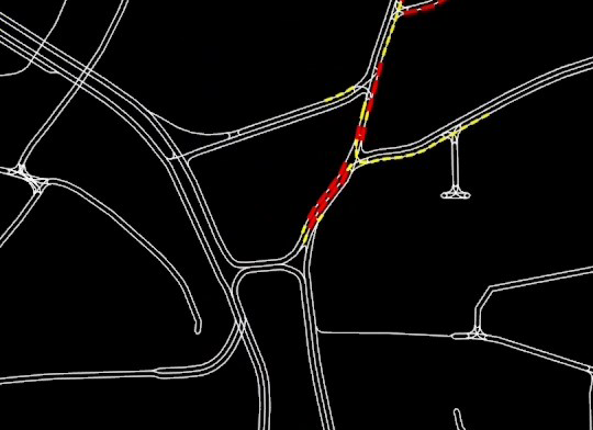 Digital Twinning of Urban Transportation Systems Road Network Model Close-up